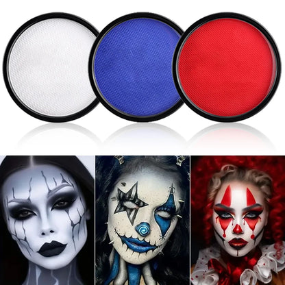 30G Water Monochromatic Face Body Painting Palette Halloween Festive Washable Face and Body Paint Makeup Costume Body Partie