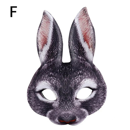 3D Animal Mask Halloween Masquerade Ball Masks Tiger Pig Half Face Mask Party Carnival Fancy Dress Costume Props