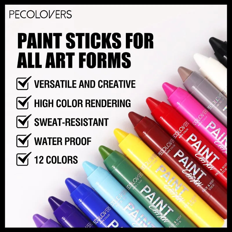 Body Painted Pen, Face Paint, Waterproof and Sweat-proof, Long-lasting and Natural, Suitable for Halloween Holiday Makeup