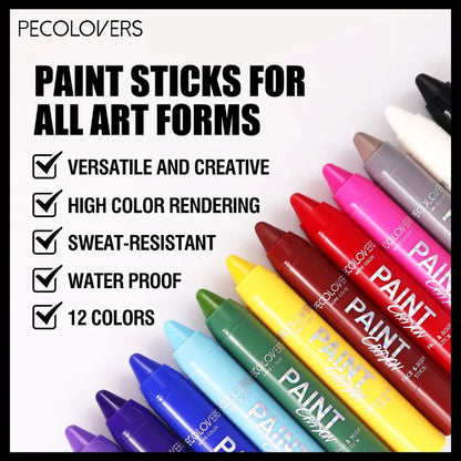 Body Painted Pen, Face Paint, Waterproof and Sweat-proof, Long-lasting and Natural, Suitable for Halloween Holiday Makeup