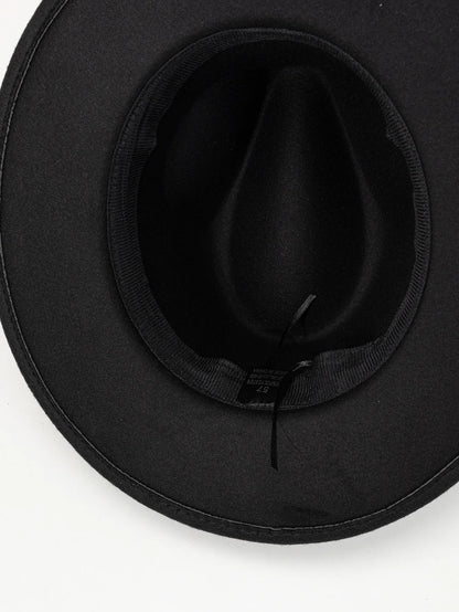Autumn and winter men and women's new large brimmed hats, fashionable woolen jazz hats, English style top hats