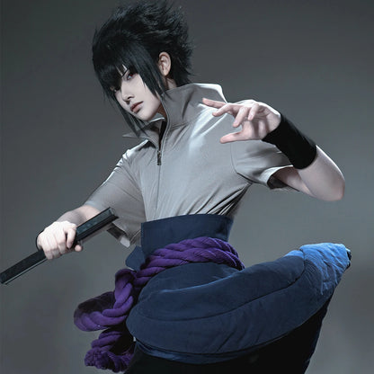 HOLOUN Anime Uchiha Sasuke Cosplay Costume Top Pants Belt Cos Convention Gift Adult Version Unisex