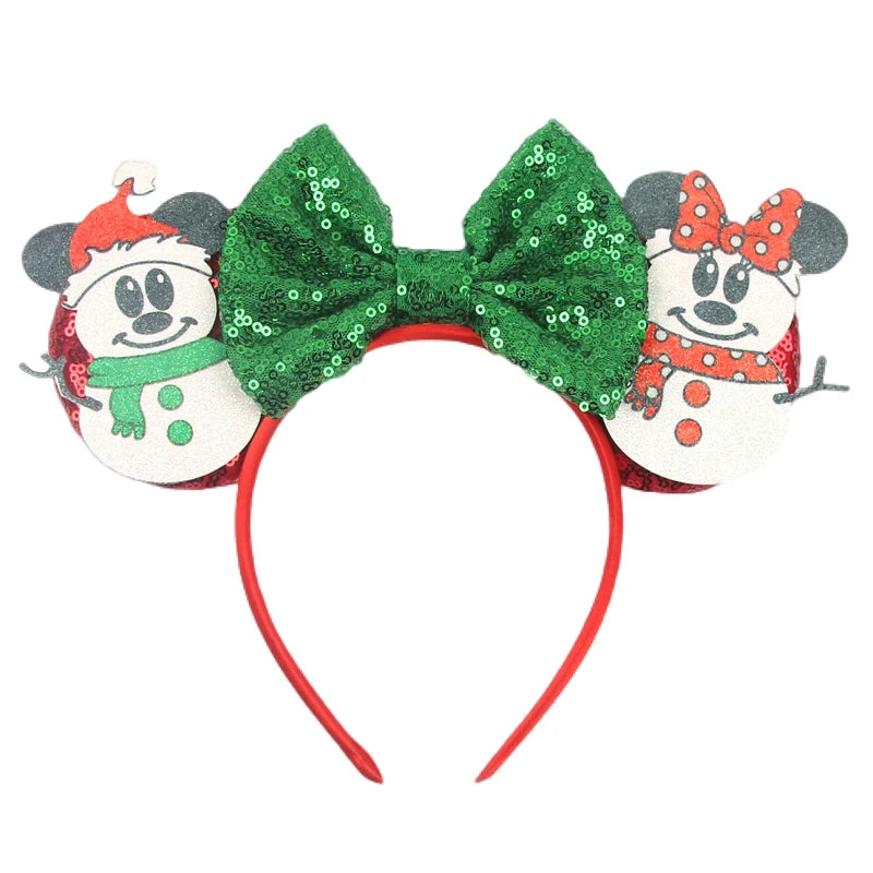2023 Mouse Ears Headband For Kids Adult Halloween Spider Sequins Bow Hairband Festival Party Cospaly DIY Hair Accessories