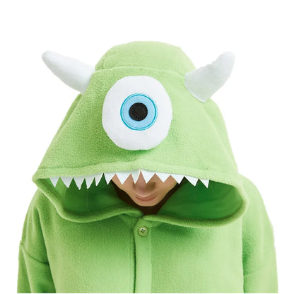 Polar Fleece Sullivan Mike Wazowski Monster Kigurumi Adults Cartoon Onesie Pyjama Costumes For Halloween Carnival Cosplay Party