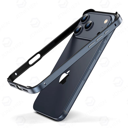 Light Hybrid Silicone Frame Aluminum Metal Case For iPhone 18 17 16 15 14 13 Pro Max Air Better Heat Bumper Alloy Accessories
