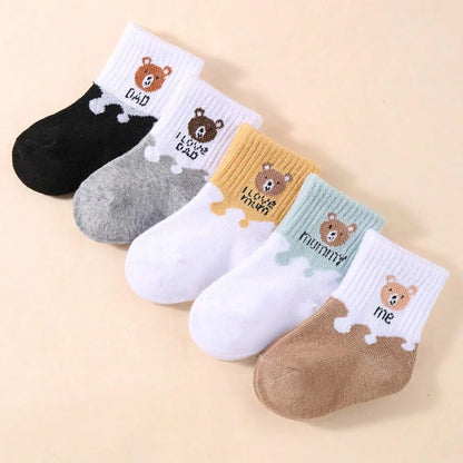 5 Pairs Baby Socks Low Cut Stretch Ankle Socks Infant Socks for Newborn Toddler Boys Girls Baby Socks