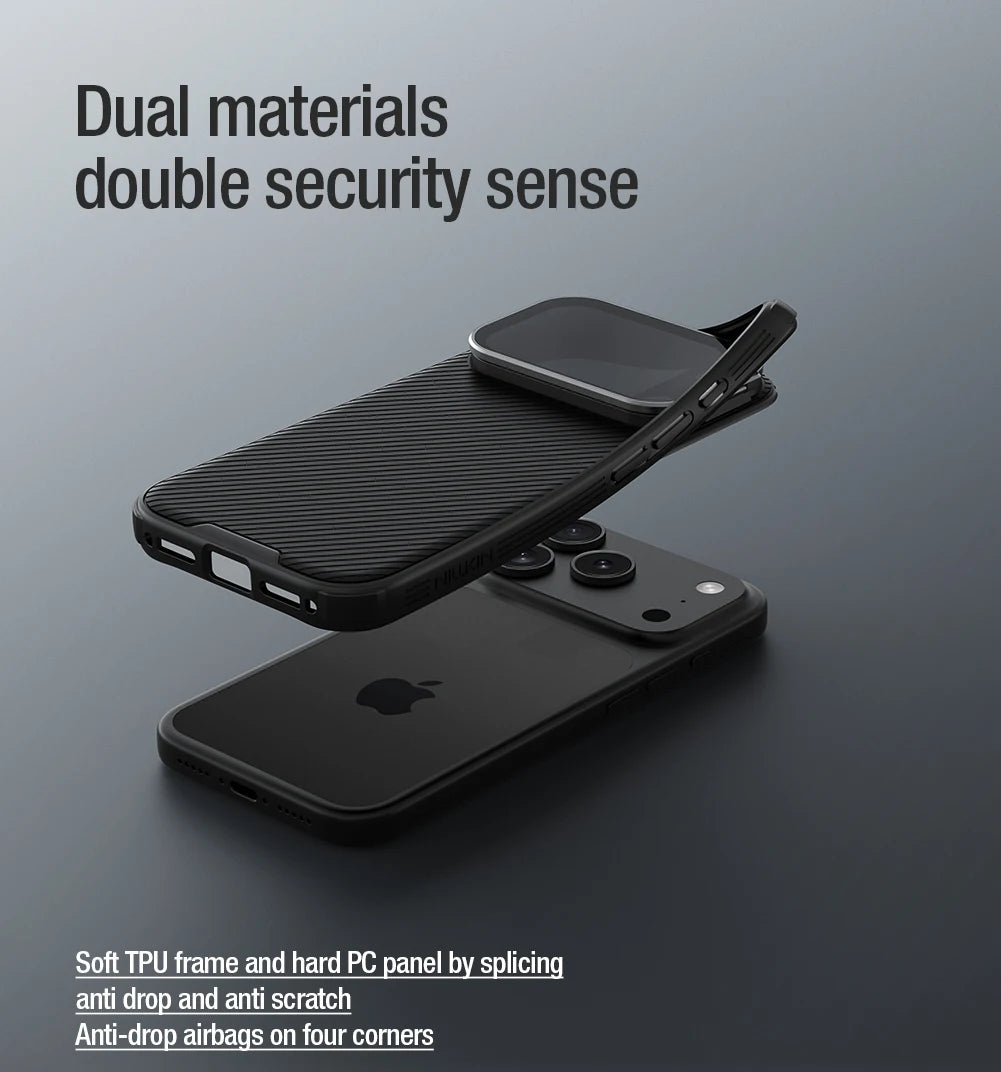 Nillkin for iPhone 18 17 Pro Max / 17 Pro Case CamShield Prop Camera Cover Transparent Stand Protection Back Cover Phone Case