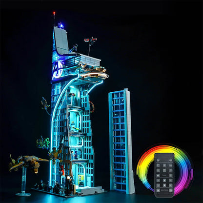 Lazishi LED light 76269 set is suitable for Avengers Tower building blocks (including lighting accessories only)