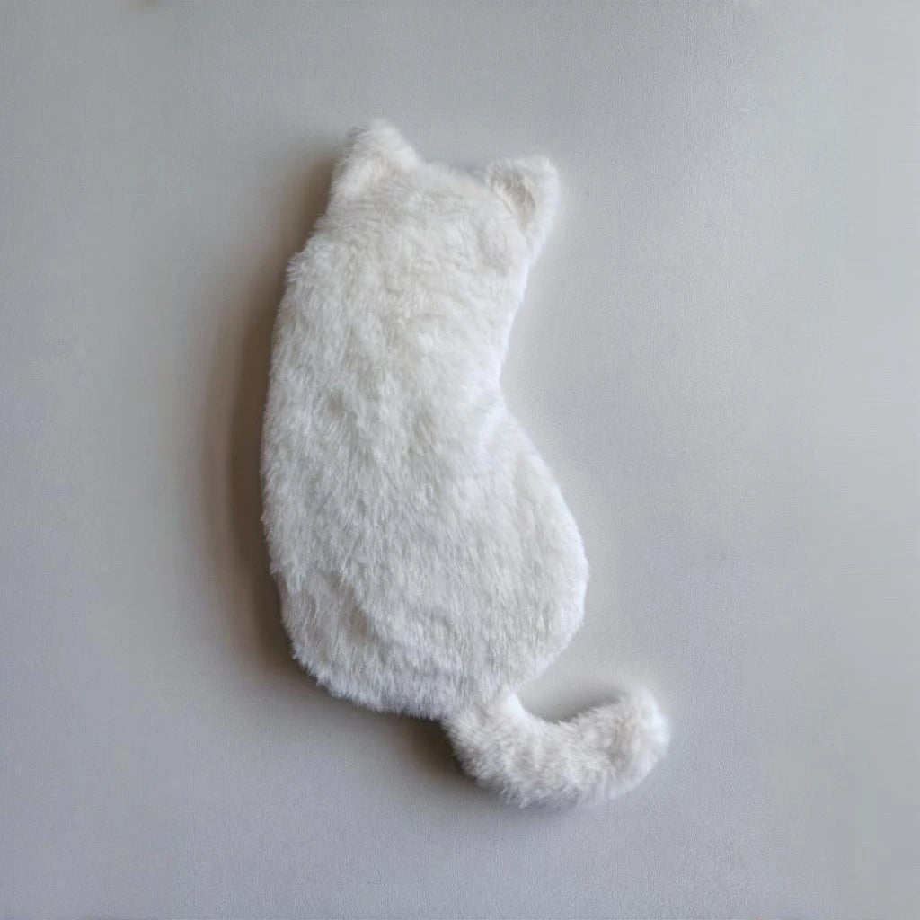 Kawaii Plush cat shaped pen bag with soft touch cute lightweight large capacity stationery storage pen bag multi-purpose storage