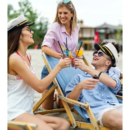 Sailor Hat for Adults – Captain Hat Costume Accessory for Men and Women, Ideal for Halloween, Cosplay, Yacht Parties