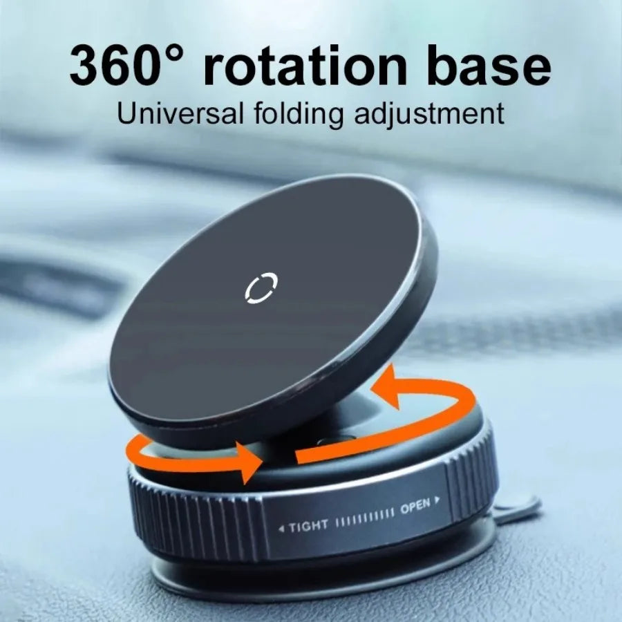 Car Phone Holder, Magsafe Magnetic Vacuum Intelligent Car Mount 360° Rotation Magnetic Vacuum Adsorption Suction Cup Bracket Car