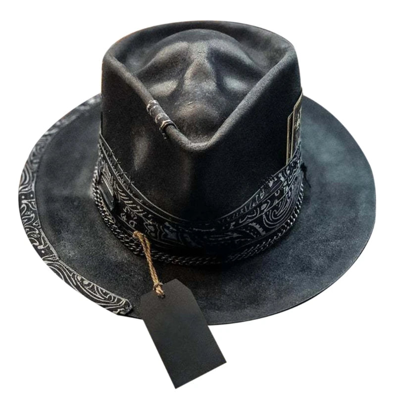 Skull Cowboy Hat Handcrafted S Halloween Hat Western-inspired For Western-themed Events Alternative Halloween Headwear. Fashion