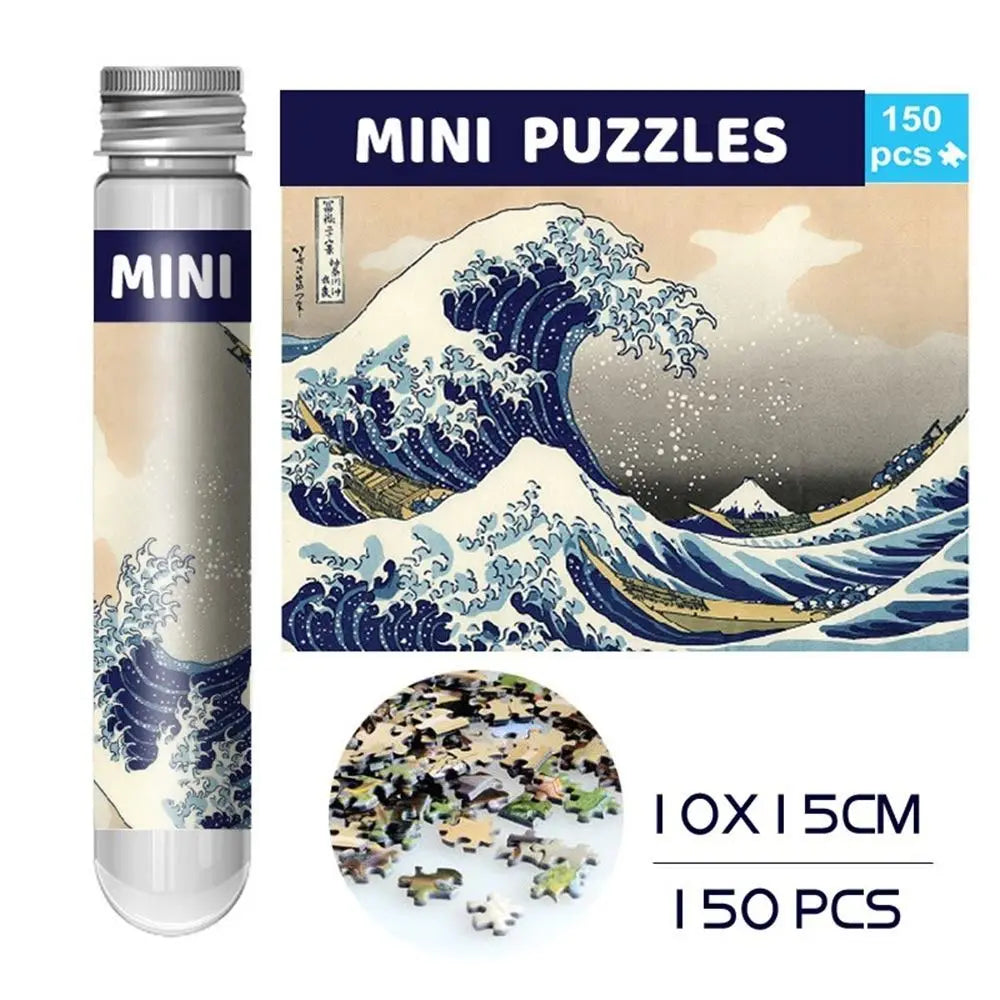 150PCS/Set Oil Painting Jigsaw Puzzles Mini Test Tube Oil Painting Jigsaw Gifts Family Educational Toys Adult Children