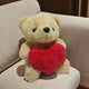 Wedding Rose Bear Plush Toy Cute Stuffed Animal Gift for Valentines Day Anniversary and Romantic Celebration Decor