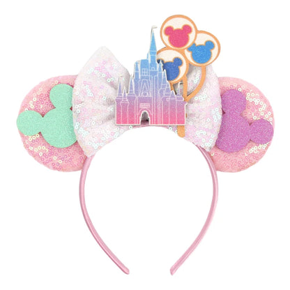 2023 Mouse Ears Headband For Kids Adult Halloween Spider Sequins Bow Hairband Festival Party Cospaly DIY Hair Accessories