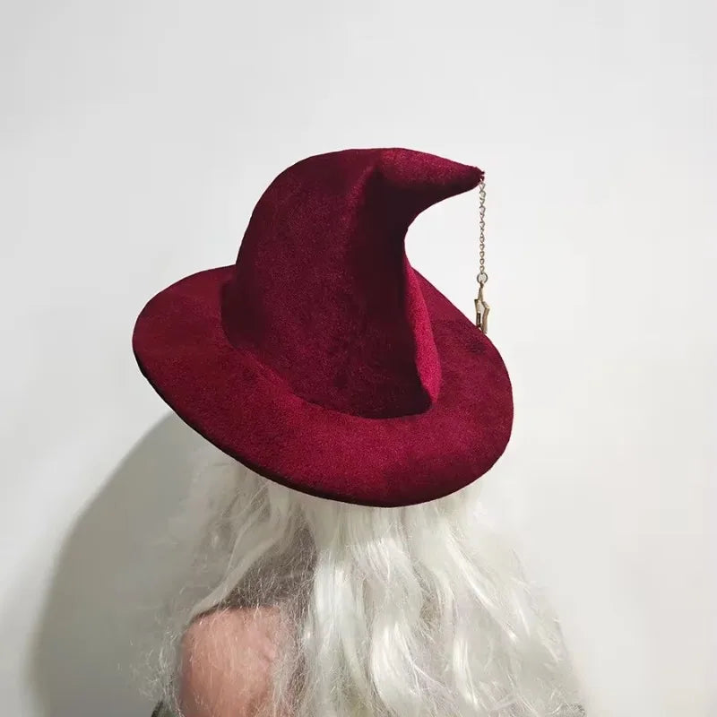 1Pieces New Star Pendant Witch Hat Witch Hat Witch Hat Makeup Stage Halloween Christmas Party Dress Up Party Performance