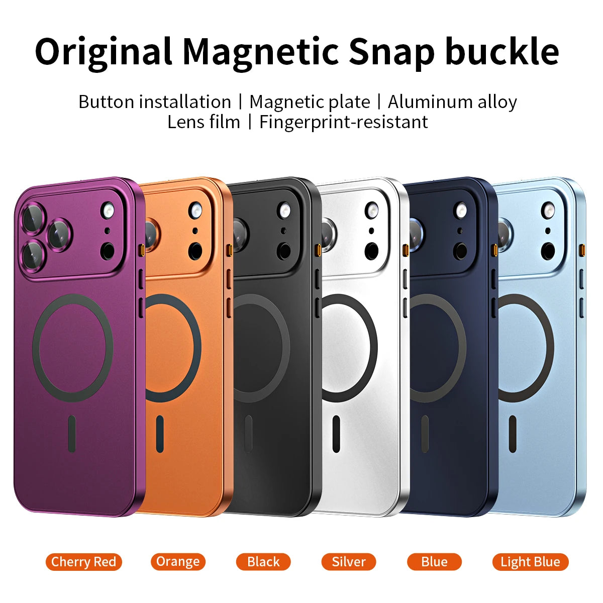 Fashion Metal Frame Phone Case For iPhone Air 13 14 15 16 17 18 Pro Max Plus Aluminum PC Back Panel  Cover For Apple 18 Promax