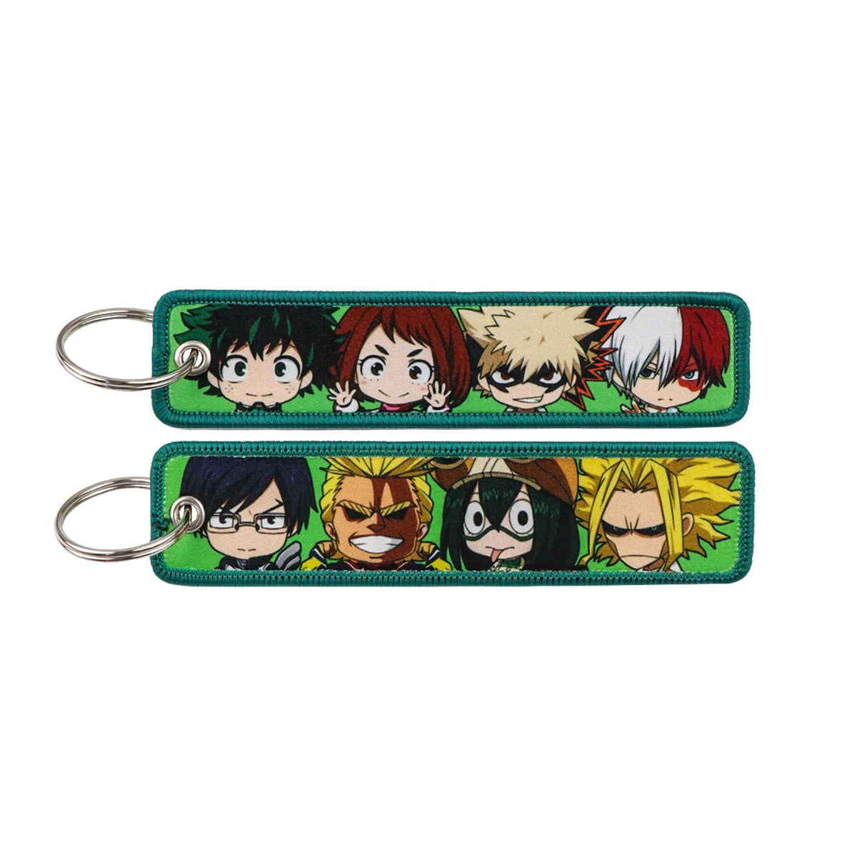 Popular Anime Character Embroidery Keychain Cool Cartoon Key Tag Motorcycles Cars Backpack Chaveiro Fashion Keyring Friend Gifts