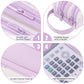Purple Transparent Pencil Case, Large-capacity Simple Stationery Bag, Cute Cosmetic Bag, Student Study Supplies, Office Supplies