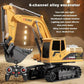 Alloy Remote Control Excavator Toy Car with Lights Sound Effect Electric Excavator Automobile Engineering Vehicle Children Gifts