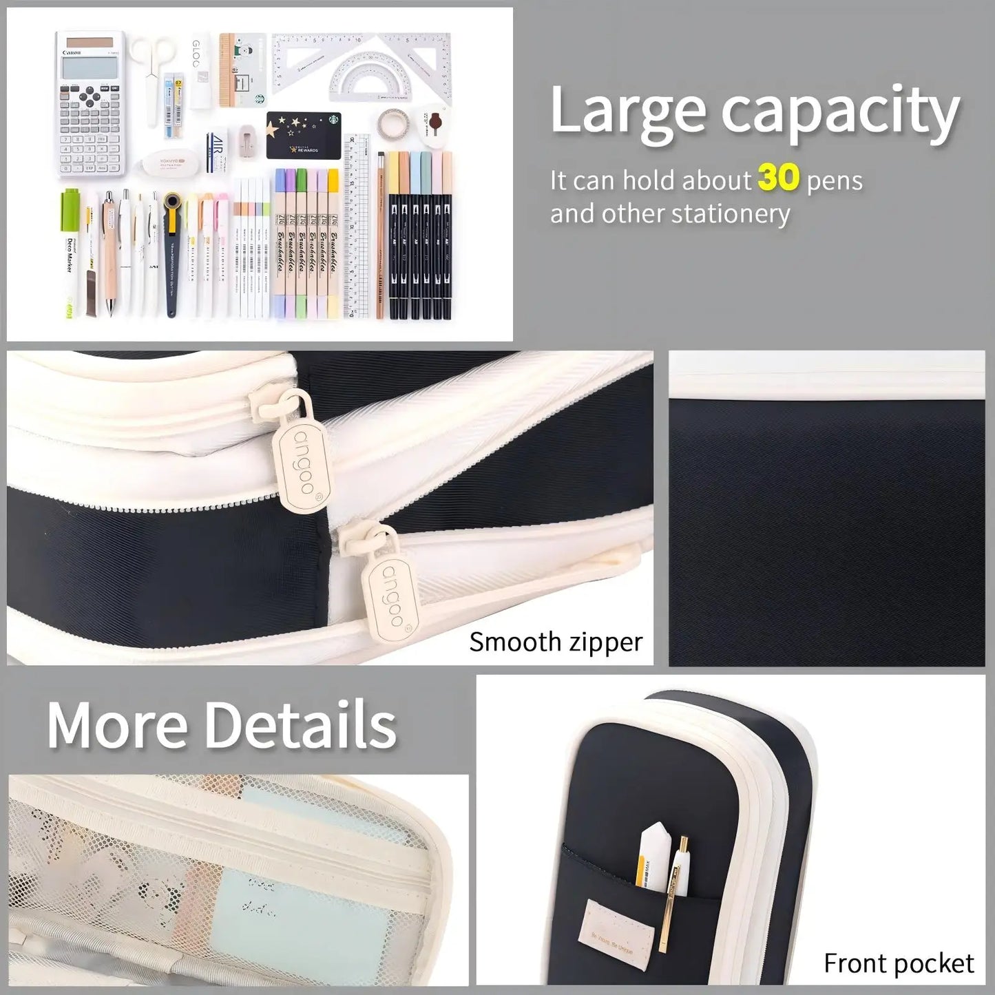 Kawaii Pencil Cases Large Capacity Pencil Bag Pouch Holder Box for Girls Office Students Organizer School Stationery Supplies