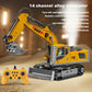 Alloy Remote Control Excavator Toy Car with Lights Sound Effect Electric Excavator Automobile Engineering Vehicle Children Gifts