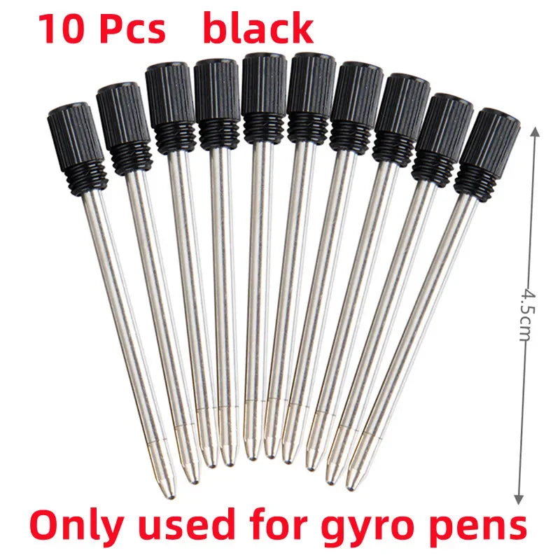 Multifunctional Decompression Finger Rotate Luminous Gyro Pens Toy Fidgets Spinner LED Light Ballpoint Pen Metal Gyro Pen Gift