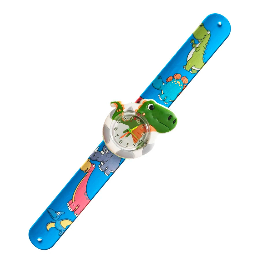 Cartoon Printed Strap Children's Watch Colorful Silicone Baby Birthday Gift Kids Study Time Toy Girls Boys Watch Clock Bracelet
