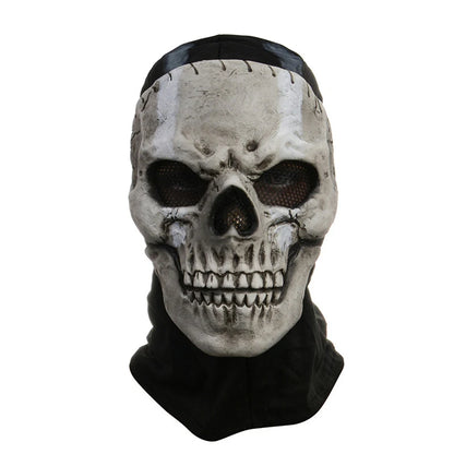 Halloween Horror Ghost Skull Latex Mask Games Unisex Character Headgear Helmet Cosplay Perform Dance Dress Up Masquerade Props