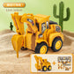 Engineering Vehicle Model Press Sliding Car Excavator Bulldozer Children Educational Construction Vehicle Toy Kids Boy Gift