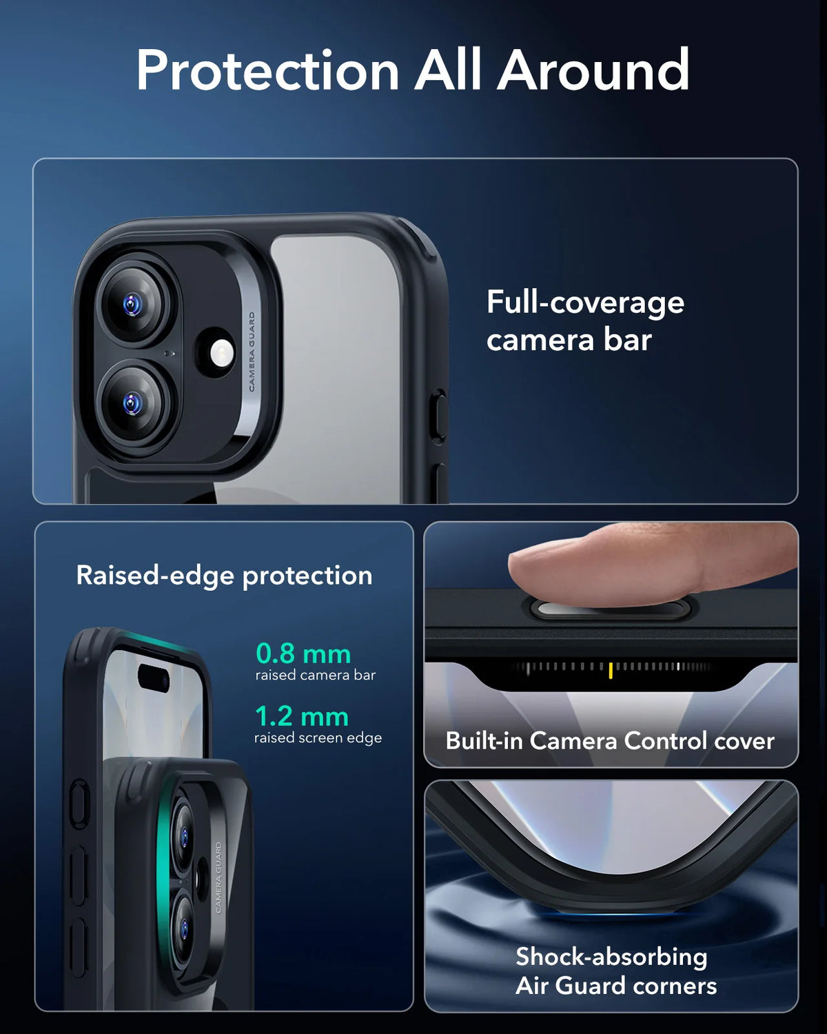 ESR for iPhone 18 Pro Max/18 Pro(2026) Magnetic Phone Case Military-Grade Protection Back Cover for iPhone 17/16/Air Series