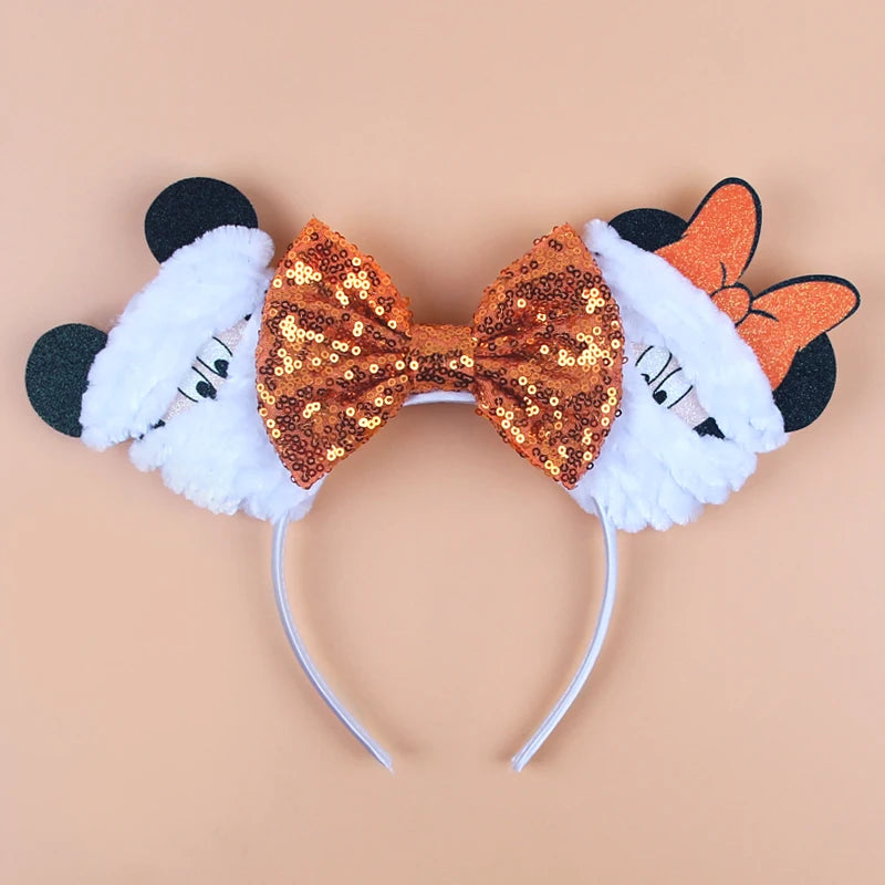 2026 Latest Halloween Cobweb Ears Headband Women Festival DIY Mouse Hairband Kids Party Villains Cosplay DIY Hair Accessories