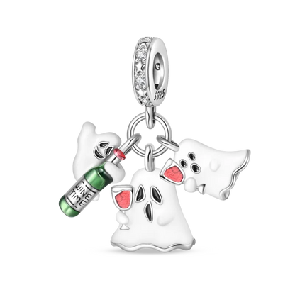 New in 925 Silver Halloween Collection Charm Glowing skull Beads Fit pand 3mm Bracelet DIY Pendant Woman Jewelry 2024 Hot Sale