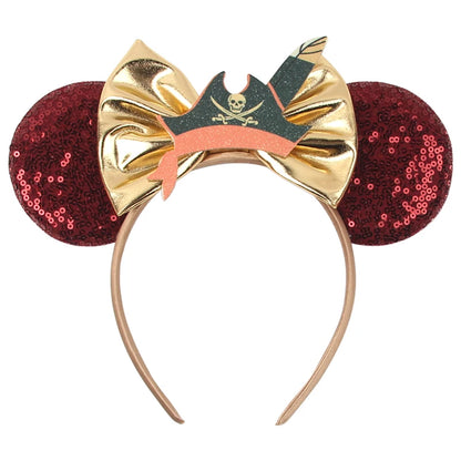 2024 Halloween Mouse Ears Headband Sequins Bow Hairband For Women Featival Party DIY Hair Accessories Boutique