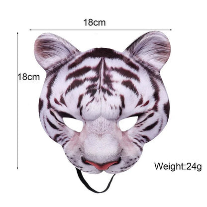 3D Animal Mask Halloween Masquerade Ball Masks Tiger Pig Half Face Mask Party Carnival Fancy Dress Costume Props