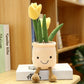 Lifelike Tulip Plant 33CM Plush Soft Plush Stuffed Toys Potted Flower Tulip Bookshelf