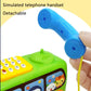 Kids's Telephone Bus Car Montessori Educational Toy for Toddlers over 1 Year Keyboard Intelligence Improvement Car Toys