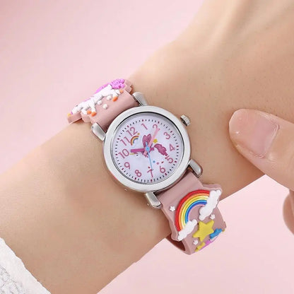 Rainbow Winged Unicorn Pegasus Children's Cartoon Watch