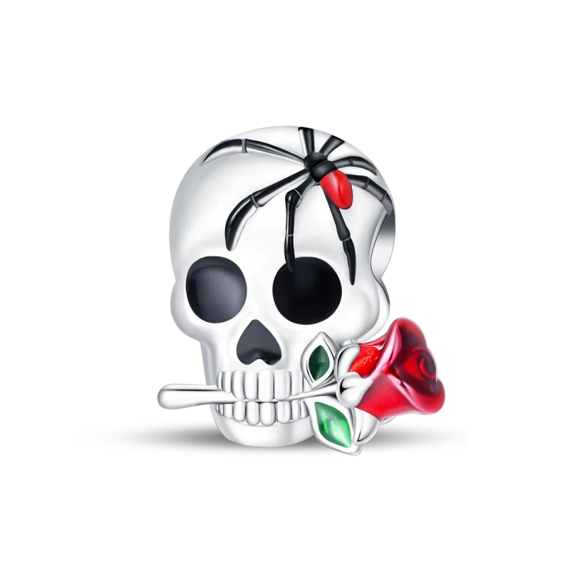 New in 925 Silver Halloween Collection Charm Glowing skull Beads Fit pand 3mm Bracelet DIY Pendant Woman Jewelry 2024 Hot Sale