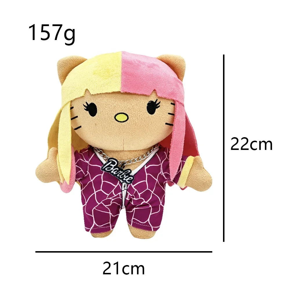 Multiple Styles Cute Cat Eminem XXXTentacion Frank Ocean Plush Toy Doll with Clothes Stuffed Soft Plush Toys Fans Collect Gift