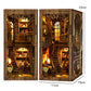 DIY Book Nook Insert Kits Wooden Doll House Building Kit Magic House Casa Bookend With Furniture Bookshelf Home Decoration Gift