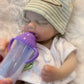33cm Can Open Mouth Painted Solid Silicone LouLou Bebe Reborn Girl and Boy Washable Newborn Baby Dolls For Kid's Gift