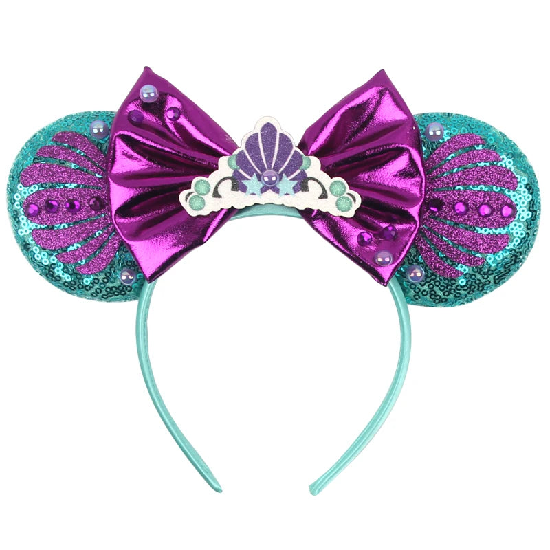 2023 Mouse Ears Headband For Kids Adult Halloween Spider Sequins Bow Hairband Festival Party Cospaly DIY Hair Accessories