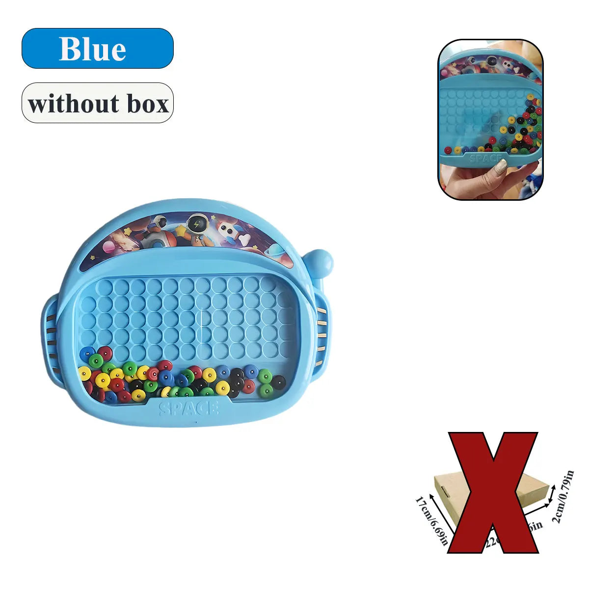 1 PCS Children's Magnetic Doodle Board with Pen & Beads Drawing Toy for 3-8 Years Kids Educational Boy Girl Montessori Gift