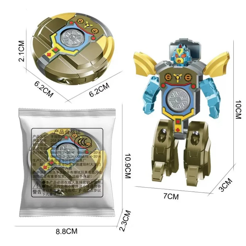 New 360 Rotating Ball Deformation Robot Fingertip Gyro Decompression Toy, Anti-compression Adult Sensory Toys, Children's Gifts