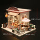 Casa Diy Wooden Miniature Doll House Small House Kit 3D Puzzle Assembly Building Toys With Furniture LED Lights Dollhouse Gifts