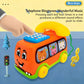 Kids's Telephone Bus Car Montessori Educational Toy for Toddlers over 1 Year Keyboard Intelligence Improvement Car Toys