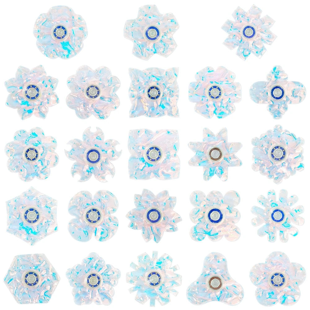 10PCS Finger Gyroscope Laser Aurora Fingertip Gyroscope Decompression Fidget Spinners Toys