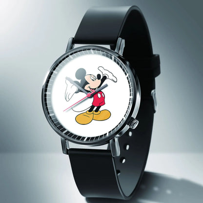 Disney Mickey Minnie Mouse Girl  Boy Children's Kids Watch Women Cute Male Female Couple Wrist Watches Birthday Gifts