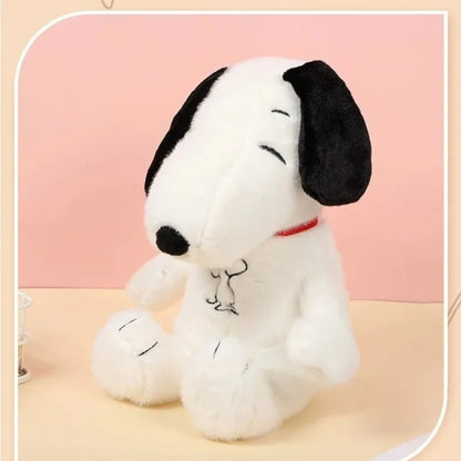 New Baby Breathing Soothing Snoopy white dog Plush Doll Sleeping Companion Music and Light Doll Sensory Stuffed Toy Kid Gifts